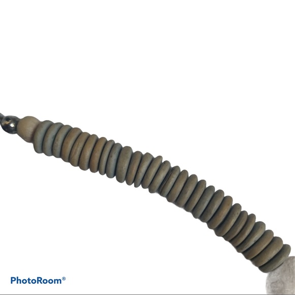 Vintage Wood Bead Boho Necklace - Picture 6 of 10